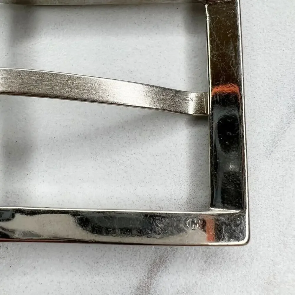Silver Tone Simple Basic Belt Buckle